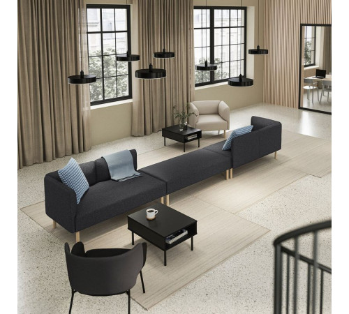 6-osobowa sofa modułowa, Gunnared/ciemnoszary drewno LILLEHEM 795.362.11