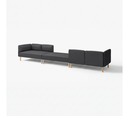 6-osobowa sofa modułowa, Gunnared/ciemnoszary drewno LILLEHEM 795.362.11
