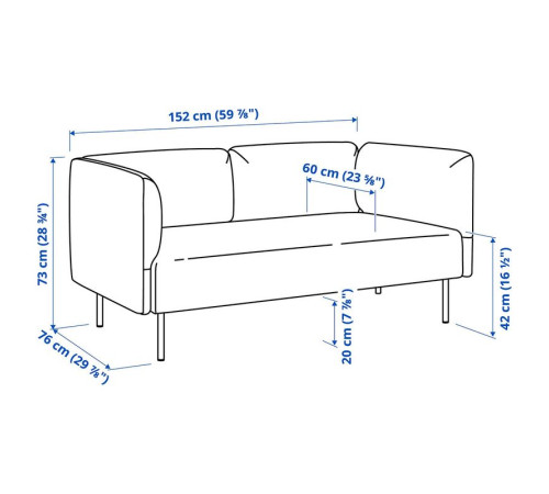 5-os sofa moduł ze stolikiem boczn, Gunnared/ciemnoszary metal LILLEHEM 795.534.65