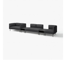 5-os sofa moduł ze stolikiem boczn, Gunnared/ciemnoszary metal LILLEHEM 795.534.65