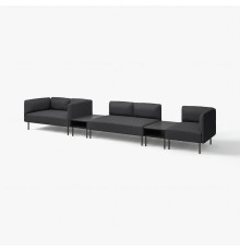 5-os sofa moduł ze stolikiem boczn, Gunnared/ciemnoszary metal LILLEHEM 795.534.65