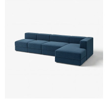 4,5-os sofa modułowa z szezlongiem, prawy/Samsala granatowy JÄTTEBO 796.077.03