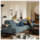 Moduł 1,5-osobowy, z podłokietnikiem prawy/Axvall ciemny szaroniebieski UPPÅKRA 796.129.69