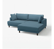 Sofa modułowa, 3-osobowa, z szezlongiem, prawy/Axvall ciemny szaroniebieski UPPÅKRA 796.140.63