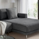4,5 osobowa sofa modułowa, z szezlongiem, prawy/Johanneshov ciemnoszary UPPÅKRA 796.141.38