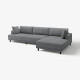 4,5 osobowa sofa modułowa, z szezlongiem, prawy/Johanneshov ciemnoszary UPPÅKRA 796.141.38