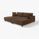 Sofa modułowa, 3-osobowa, z szezlongiem, prawy z podnóżkiem/Samsala ciemnobrązowy UPPÅKRA 796.142.04