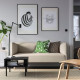 Sofa modułowa, 2-osobowa, Vissle/beżowy drewno LILLEHEM 894.712.85