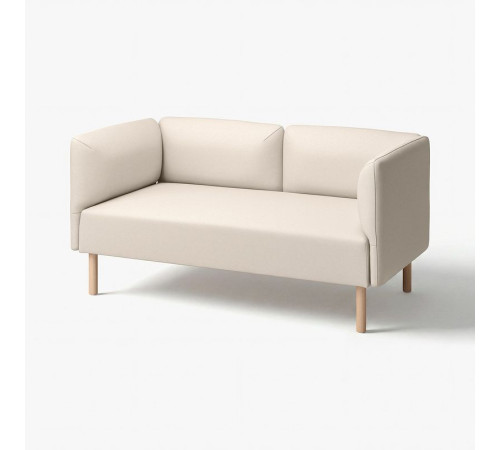 Sofa modułowa, 2-osobowa, Vissle/beżowy drewno LILLEHEM 894.712.85