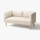 Sofa modułowa, 2-osobowa, Vissle/beżowy drewno LILLEHEM 894.712.85