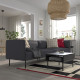 4-osobowa sofa modułowa, Gunnared/ciemnoszary metal LILLEHEM 895.360.36