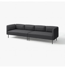 4-osobowa sofa modułowa, Gunnared/ciemnoszary metal LILLEHEM 895.360.36
