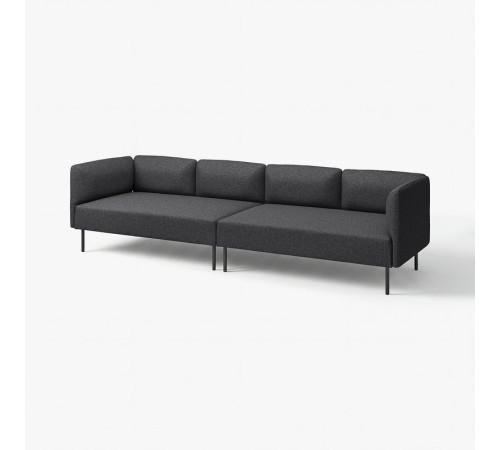 4-osobowa sofa modułowa, Gunnared/ciemnoszary metal LILLEHEM 895.360.36