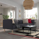 4-osobowa sofa modułowa, Gunnared/ciemnoszary drewno LILLEHEM 895.360.41