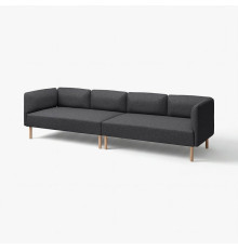 4-osobowa sofa modułowa, Gunnared/ciemnoszary drewno LILLEHEM 895.360.41