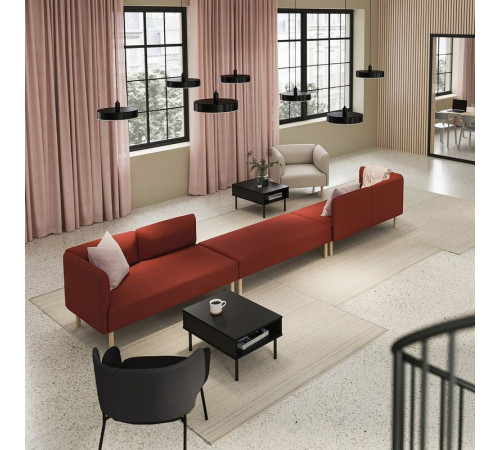 6-osobowa sofa modułowa, Gunnared/brązowoczerwony drewno LILLEHEM 895.362.01