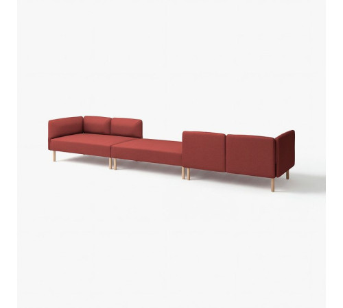 6-osobowa sofa modułowa, Gunnared/brązowoczerwony drewno LILLEHEM 895.362.01