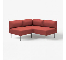 Modułowa sofa narożna, 2-osobowa, Gunnared/brązowoczerwony metal LILLEHEM 895.362.96