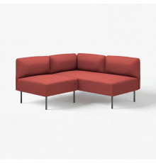 Modułowa sofa narożna, 2-osobowa, Gunnared/brązowoczerwony metal LILLEHEM 895.362.96