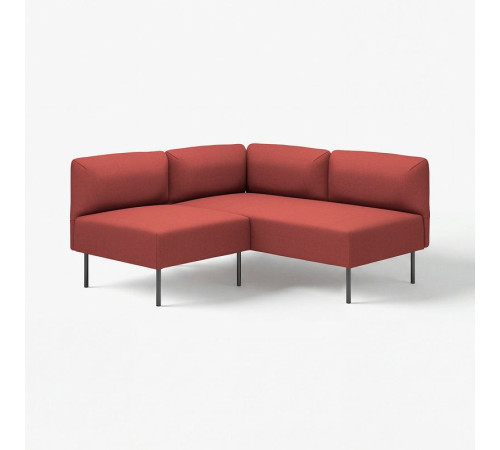 Modułowa sofa narożna, 2-osobowa, Gunnared/brązowoczerwony metal LILLEHEM 895.362.96