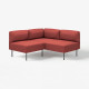 Modułowa sofa narożna, 2-osobowa, Gunnared/brązowoczerwony metal LILLEHEM 895.362.96