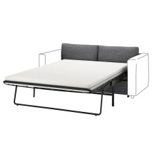 Sekcja 2-os sofa rozkładana, Lejde szary-czarny VIMLE 895.372.86