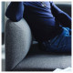 3-os sofa moduł ze stolik bocznym, Gunnared ciemnoszary/drewno LILLEHEM 895.697.48