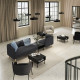 3-os sofa moduł ze stolik bocznym, Gunnared ciemnoszary/drewno LILLEHEM 895.697.48