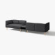 4-os sofa moduł ze stolik bocznym, Gunnared ciemnoszary/drewno LILLEHEM 895.697.53