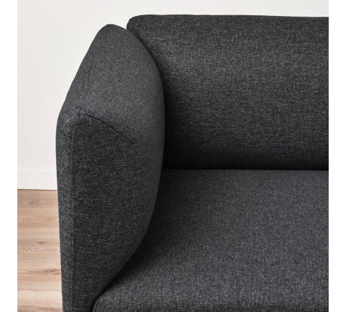 4-os sofa moduł ze stolik bocznym, Gunnared ciemnoszary/drewno LILLEHEM 895.697.53