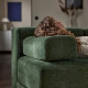 Moduł sofy 2,5-os z szezlongiem, lewy z zagłówkiem/Johanneshov ciemnozielony JÄTTEBO 896.076.08