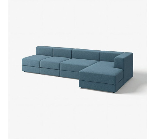 4,5-os sofa modułowa z szezlongiem, prawy/Axvall ciemny szaroniebieski JÄTTEBO 896.077.12
