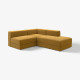Modułowa sofa naroż 2,5 os z szezl, prawy/Samsala żółtobrązowy JÄTTEBO 896.082.12