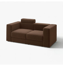 Sofa modułowa, 2-osobowa, z zagłówkiem/Samsala ciemnobrązowy JÄTTEBO 896.083.11