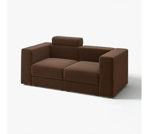 Sofa modułowa, 2-osobowa, z zagłówkiem/Samsala ciemnobrązowy JÄTTEBO 896.083.11