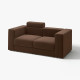 Sofa modułowa, 2-osobowa, z zagłówkiem/Samsala ciemnobrązowy JÄTTEBO 896.083.11