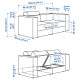 Sofa modułowa, 2-osobowa, z zagłówkiem/Johanneshov ciemnozielony JÄTTEBO 896.083.25