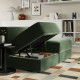 Sofa modułowa, 2-osobowa, z zagłówkiem/Johanneshov ciemnozielony JÄTTEBO 896.083.25