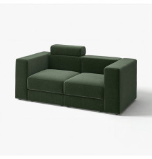 Sofa modułowa, 2-osobowa, z zagłówkiem/Johanneshov ciemnozielony JÄTTEBO 896.083.25