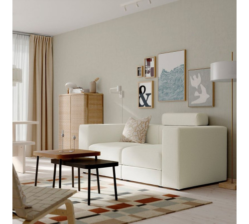 Sofa modułowa, 2-osobowa, z zagłówkiem/Axvall kremowy JÄTTEBO 896.211.81