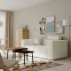 Sofa modułowa, 2-osobowa, z zagłówkiem/Axvall kremowy JÄTTEBO 896.211.81