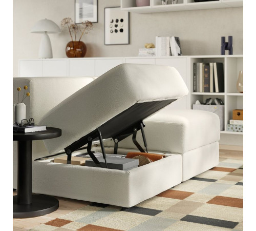 Sofa modułowa, 2-osobowa, z zagłówkiem/Axvall kremowy JÄTTEBO 896.211.81