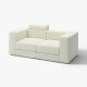Sofa modułowa, 2-osobowa, z zagłówkiem/Axvall kremowy JÄTTEBO 896.211.81