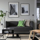 Sofa modułowa, 2-osobowa, Gunnared/ciemnoszary drewno LILLEHEM 994.712.61