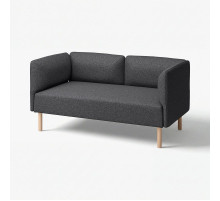 Sofa modułowa, 2-osobowa, Gunnared/ciemnoszary drewno LILLEHEM 994.712.61