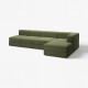 4,5-os sofa modułowa z szezlongiem, prawy/Samsala ciemny żółto-zielony JÄTTEBO 994.714.02