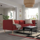 4-osobowa sofa modułowa, Gunnared/brązowoczerwony drewno LILLEHEM 995.360.31