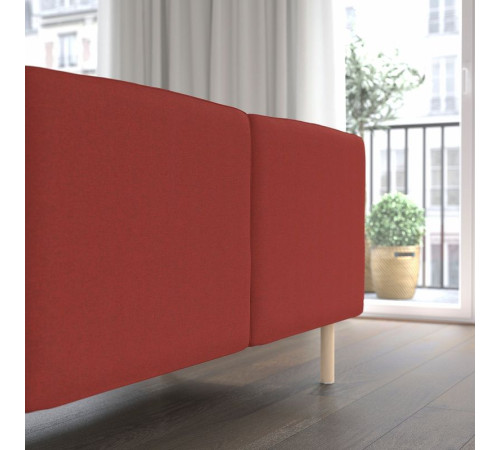 4-osobowa sofa modułowa, Gunnared/brązowoczerwony drewno LILLEHEM 995.360.31