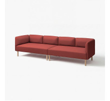 4-osobowa sofa modułowa, Gunnared/brązowoczerwony drewno LILLEHEM 995.360.31