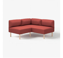 Modułowa sofa narożna, 2-osobowa, Gunnared/brązowoczerwony drewno LILLEHEM 995.362.91